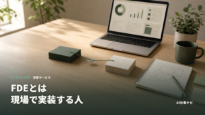 FDEとは現場で実装する人という見出しを入れたAI仕事ナビのアイキャッチ画像
